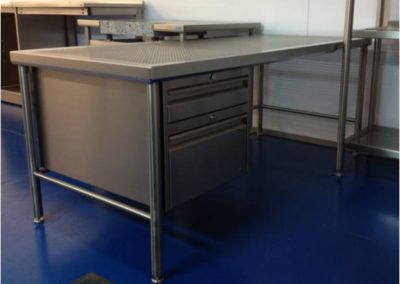 Stainless steel workstations and desks