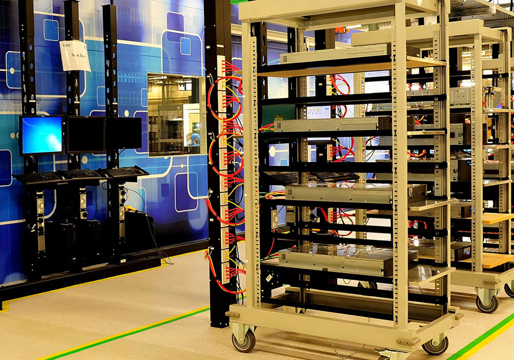 Material Handling Carts in Computer Component Manufacturing